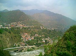 Chamba town from across the river