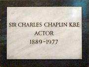 Memorial Plaque to Charlie Chaplin