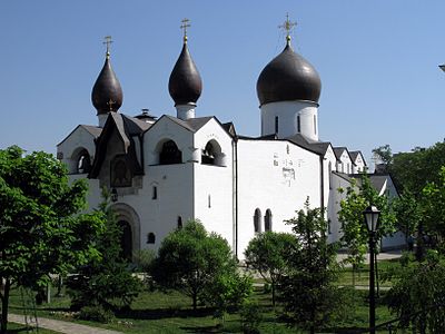 The katholikon of Marfo-Mariinsky Convent by Alexey Shchusev in Moscow