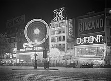 Moulin Rouge Cinema at night, 1936.