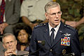 General Myers delivers his opening remarks during a town hall meeting at The Pentagon auditorium on 14 August 2003.