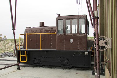 The General Electric 25-ton switcher used for moving No. 119 and Jupiter when they're not under power