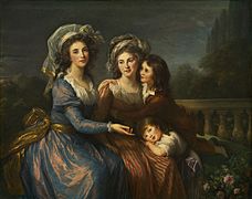 The Marquise de Pezay, and the Marquise de Rougé with her Sons Alexis and Adrien, 1787