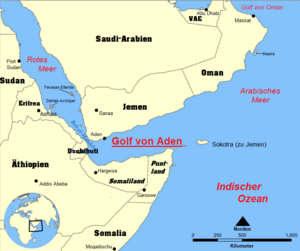 Karte von Golf von Aden