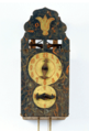 Clock with wooden cogs
