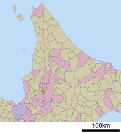 Location of Kamisunagawa in Hokkaido (Sorachi Subprefecture)
