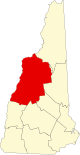 State map highlighting Grafton County