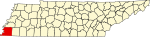 State map highlighting Shelby County