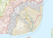 Lisbon Metro network in May 2004, after the Pontinha–Amadora Este segment of the Blue Line and the Campo Grande–Odivelas segment of the Yellow Line opened.