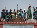 Sculpture at Mehdiana Sahib of the execution of Sahibzada Zorawar Singh and Sahibzada Fateh Singh by being bricked alive (Saka sirhind) by the Sultan of Sirhind at Fatehgarh Sahib