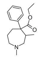 Chemical structure of Metethoheptazine.