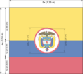 Construction sheet of the military flag