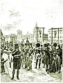 Morelli and Silvati hanged after the failed uprising of 1820–1821 in Naples