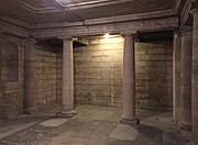 The remains of the nymphaeum in the basement of the Hôtel de Besenval in Paris