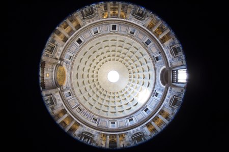 The dome photographed with a fisheye lens in 2016