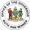 Seal of Ruth Ann Minner, Governor of Delaware 2001–2009