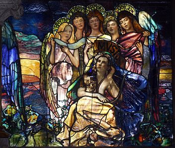 Louis Comfort Tiffany. Panel depicting Music in the larger work Education in the Yale University Library (1887–1890)