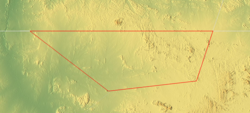 Topographic map of Bir Ṭawil (outlined in red)