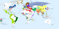 Englische Weltkarte für das Jahr 1700