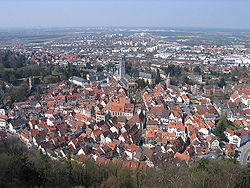 Panorama of Weinheim from the south-east