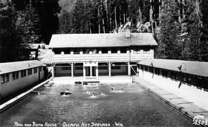 Olympic Hot Springs pool and bathhouse