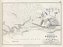 Old map shows the Battle of Barrosa.