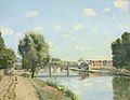 Camille Pissarro: Die Eisenbahnbrücke von Pontoise 1873