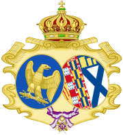 Coat of arms as dame of the Order of Queen María Luisa (1853–1920)