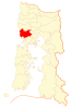 Location of Los Muermos commune in Los Lagos Region