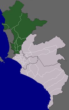 Location of Lima Norte in the Lima province