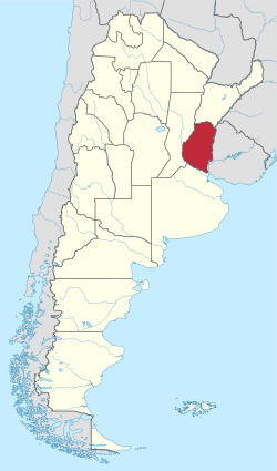 Lage der Provinz Entre Ríos