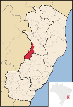 Location in the State of Espírito Santo