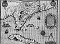 Image 23A 1591 map of Florida by Jacques le Moyne de Morgues. (from History of Florida)