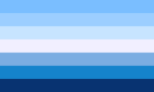 Flag of seven blue, white and blue stripes