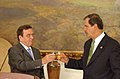 Chancellor Gerhard Schröder and President Vicente Fox in Mexico City; 2002.