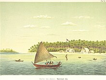 Jaluit station, Marshall Islands, ca. 1880. Picture published in Südsee-Erinnerungen, p 123.