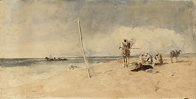 African Beach, watercolor, c. 1867