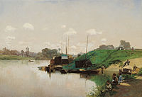A Summer's Day on the Seine by Martín Rico Ortega, 1870-1875
