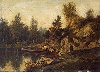 Lake with Rowboat (1876)