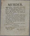 Murder poster 1796, using one inline initial.
