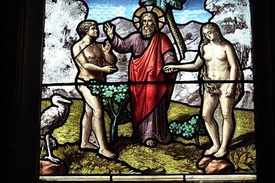 "Adam and Eve in the "Creation" window