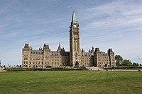 Parlamentsgebäude in Ottawa, der Hauptstadt von Kanada, 1916–1970