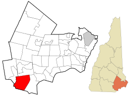 Location in Rockingham County and the state of New Hampshire