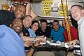STS-129 crew members in Node 1