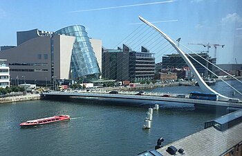 Samuel Beckett Bridge in Dublin, Ireland, by Santiago Calatrava (2009)