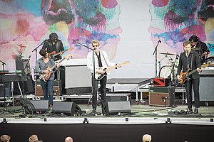 Spoon performing live in 2017