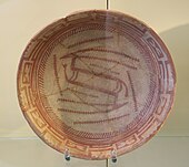 Samarra period fine ware, with central Ibex motif; circa 6200–5700 BC; Vorderasiatisches Museum