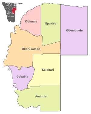 Wahlkreiskarte Omaheke