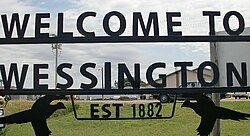 Welcome sign in Wessington