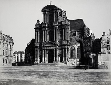 Façade of Saint-Gervais, photo (c. 1855) by Édouard Baldus